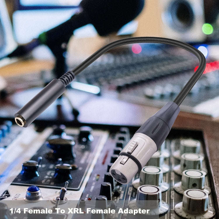 0.3m 6.35mm Female to XLR Female Microphone Audio Conversion Cable