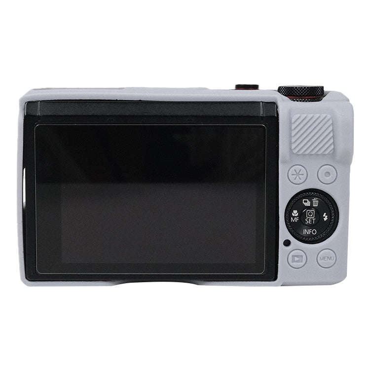 For Canon PowerShot G7 X Mark III / G7X3 Soft Silicone Protective Case with Lens Cover(Grey)