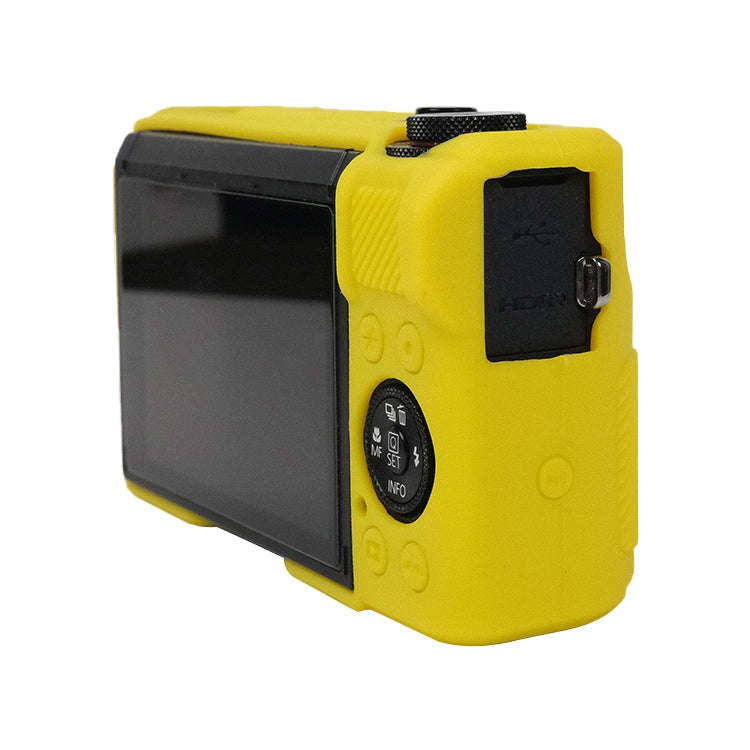 For Canon PowerShot G7 X Mark III / G7X3 Soft Silicone Protective Case with Lens Cover(Yellow)