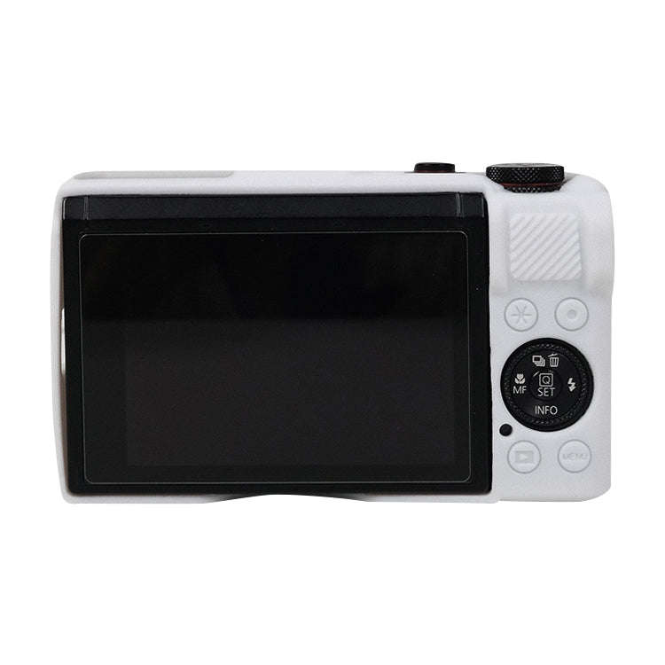 For Canon PowerShot G7 X Mark III / G7X3 Soft Silicone Protective Case with Lens Cover(White)