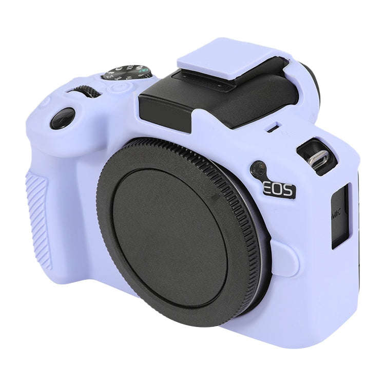 For Canon EOS R50 Soft Silicone Protective Case(Lilac Purple)