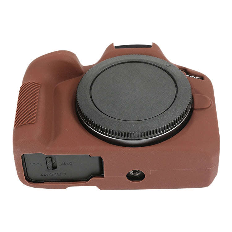 For Canon EOS R50 Soft Silicone Protective Case(Coffee)