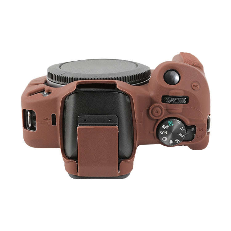 For Canon EOS R50 Soft Silicone Protective Case(Coffee)