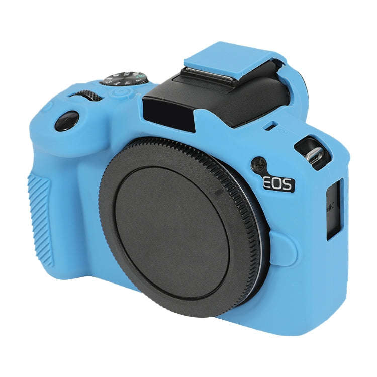 For Canon EOS R50 Soft Silicone Protective Case(Dark Blue)