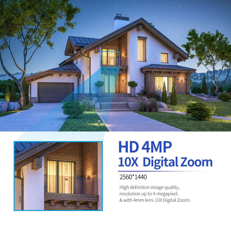 ESCAM PT304 HD 4MP Humanoid Detection Tracking WiFi Connection Sound Alarm Intelligent Night Visi...