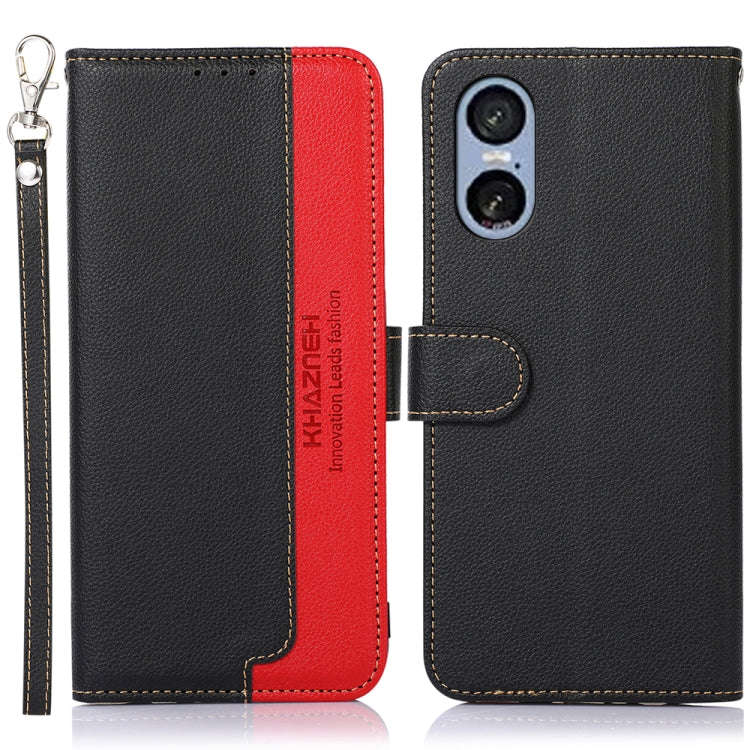 For Sony Xperia 5 VI KHAZNEH Litchi Texture Leather RFID Phone Case(Black)