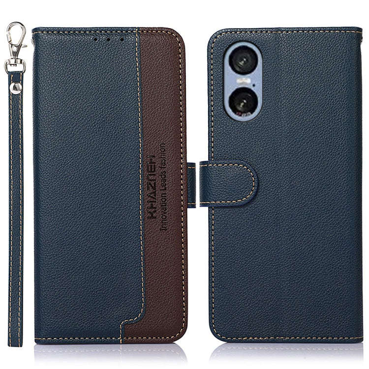 For Sony Xperia 5 VI KHAZNEH Litchi Texture Leather RFID Phone Case(Blue)