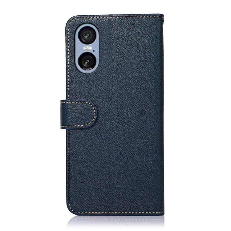 For Sony Xperia 5 VI KHAZNEH Litchi Texture Leather RFID Phone Case(Blue)