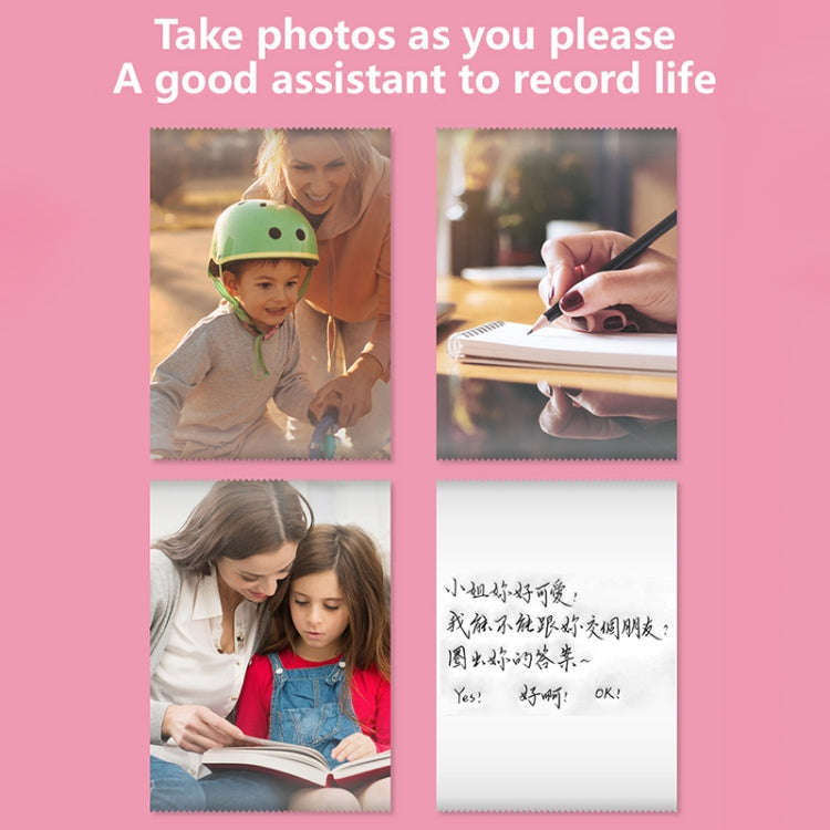 C15 Portable Multifunction Mini Printer Support OCR Text Scanning(Pink)