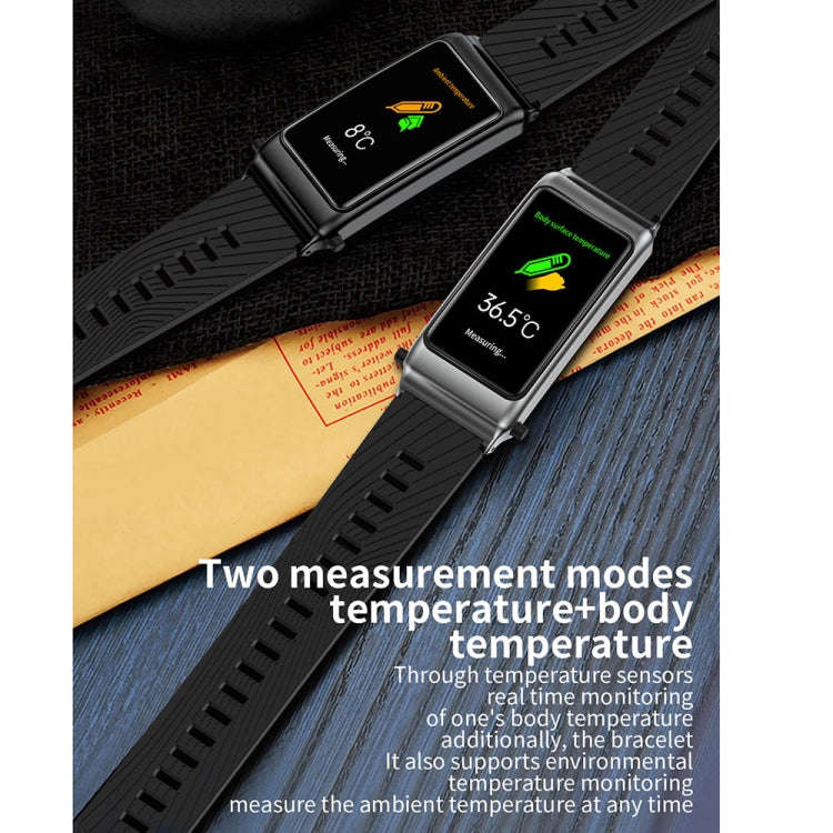 K80 1.57 inch Leather Band IP67 Earphone Detachable Smart Watch Support Bluetooth Call(Black)