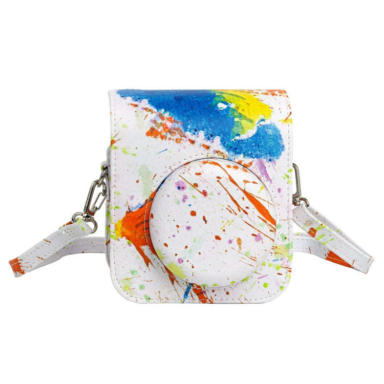 For FUJIFILM instax mini 12 Painted Full Body Leather Case Camera Bag with Strap(Splash Ink Water...