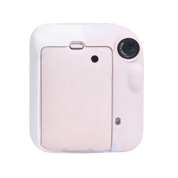 For FUJIFILM instax mini 12 Soft Silicone Camera Protective Case(Pink Blue White)