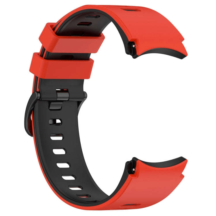 For Samsung Galaxy Watch 6 Sports Two Color Silicone Watch Band(Red+Black)