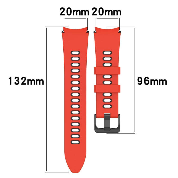 For Samsung Galaxy Watch 6 Sports Two Color Silicone Watch Band(Midnight Blue+White)
