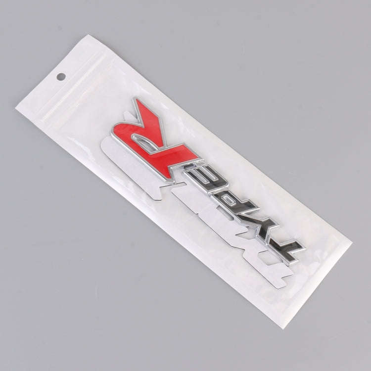 Car TYPE-R Personalized Aluminum Alloy Decorative Stickers, Size:15x3x0.4cm(Black Red)