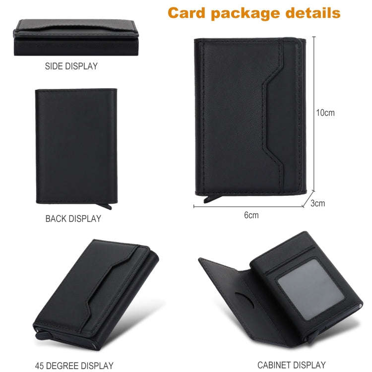 Anti Theft Brush Card Bag, Size:10x6x3cm(Black)