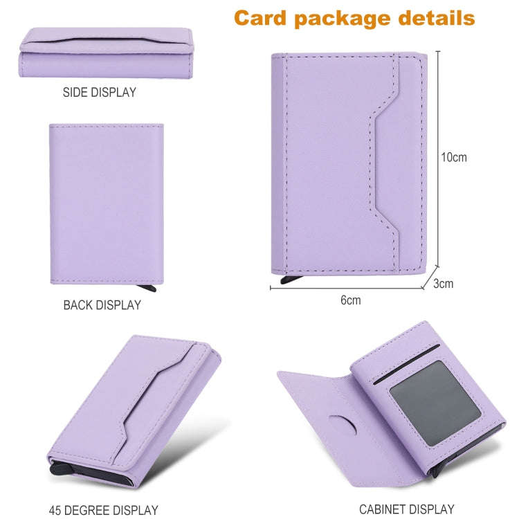 Anti Theft Brush Card Bag, Size:10x6x3cm(Purple)