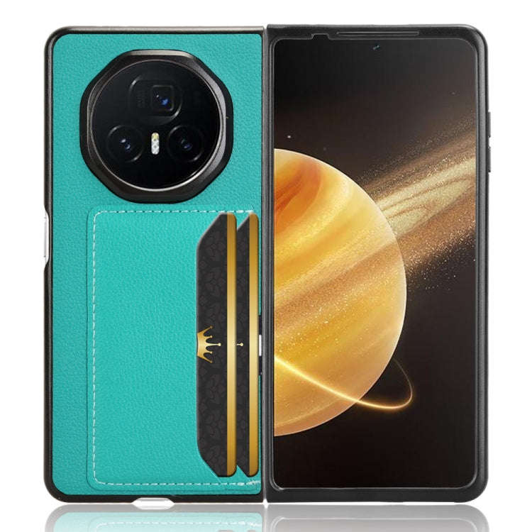 For Honor Magic V3 Litchi Texture Card Slot Phone Case(Green)