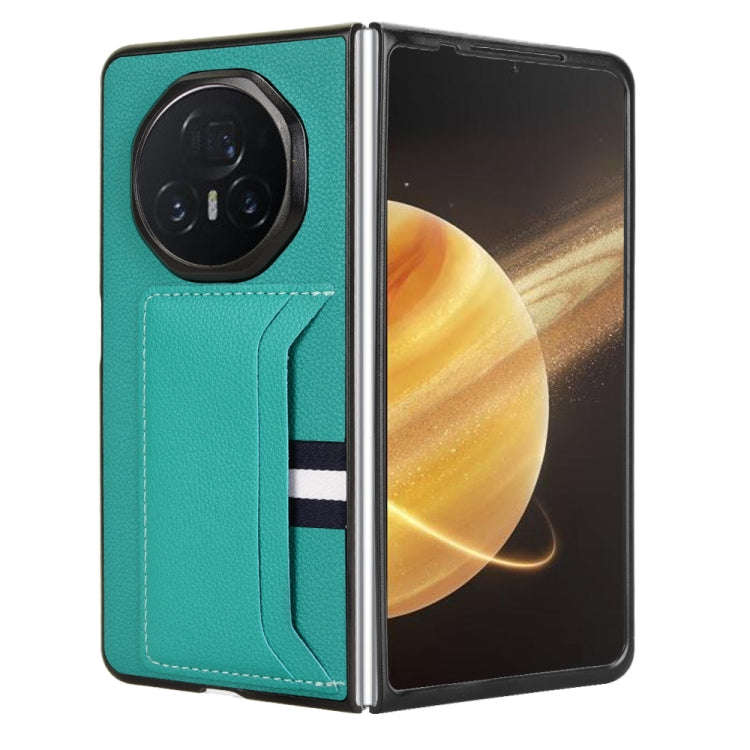 For Honor Magic V3 Litchi Texture Card Slot Phone Case(Green)