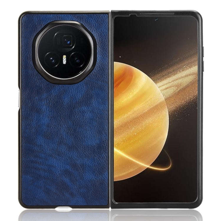 For Honor Magic V3 Litchi Texture Back Cover Phone Case(Blue)