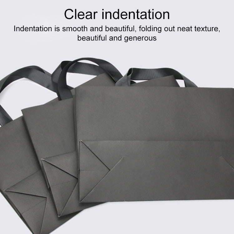 Black Shopping Kraft Paper Bag Handbag, Size:L