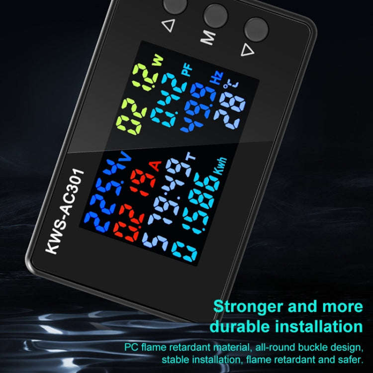 KWS-AC301L-20A 50-300V AC Digital Current Voltmeter with 485 Communication(Black)