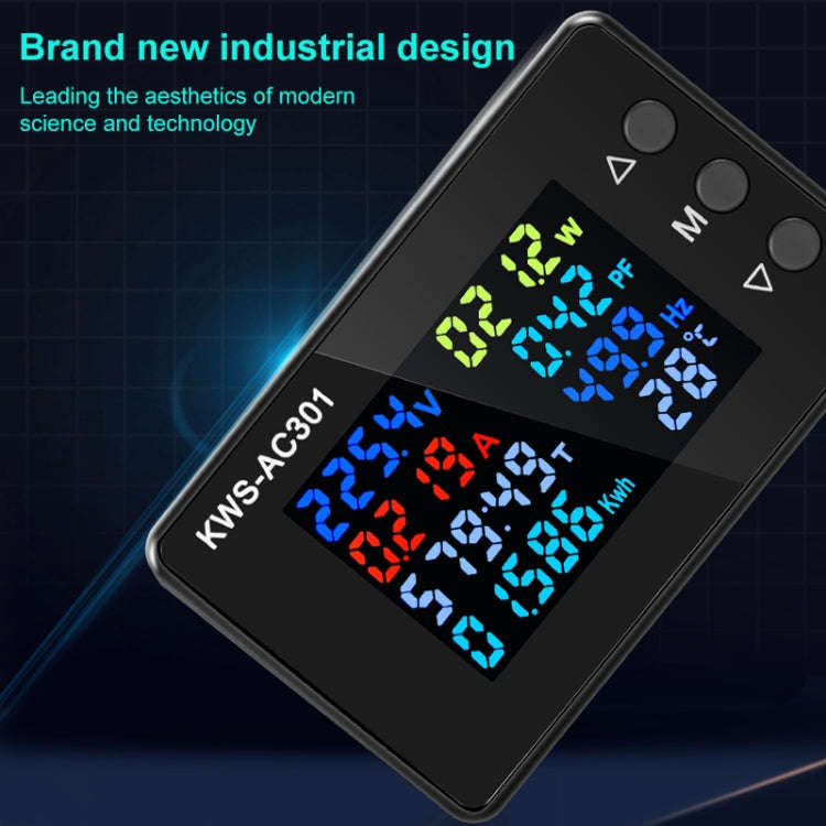 KWS-AC301L-100A 50-300V AC Digital Display Closed Current Voltmeter with 485 Communication(Black)