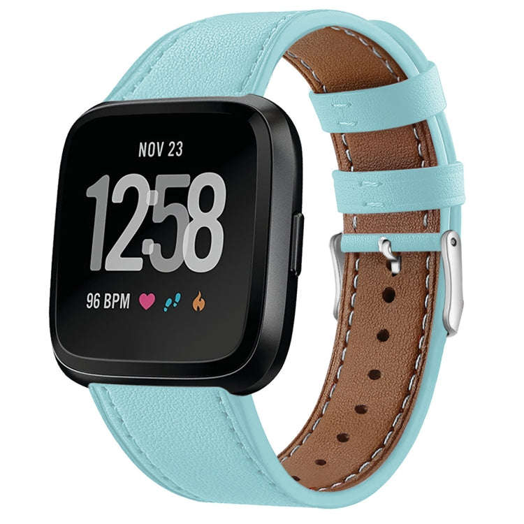 For Fitbit Versa 2 / Fitbit Versa / Fitbit Versa Lite Leather Watch Band with Round Tail Buckle(T...