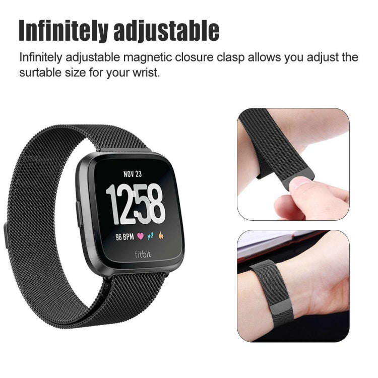 For Fitbit Versa 2 / Fitbit Versa / Fitbit Versa Lite Milanese Watch Band,, Small Size: 2.3x22.5c...