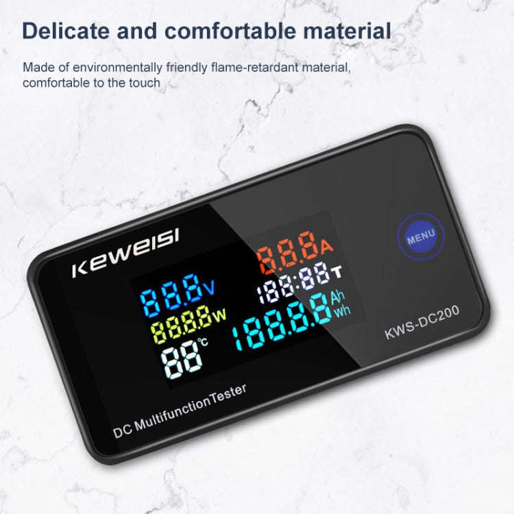 KWS-DC200-10A 8-120V DC Digital Display Voltage Current Watch Built in Shunt(Black)