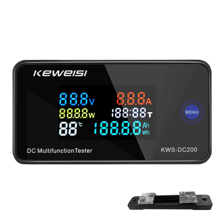 KWS-DC200-50A 8-120V DC Digital Display Voltage Current Watch with Shunt(Black)