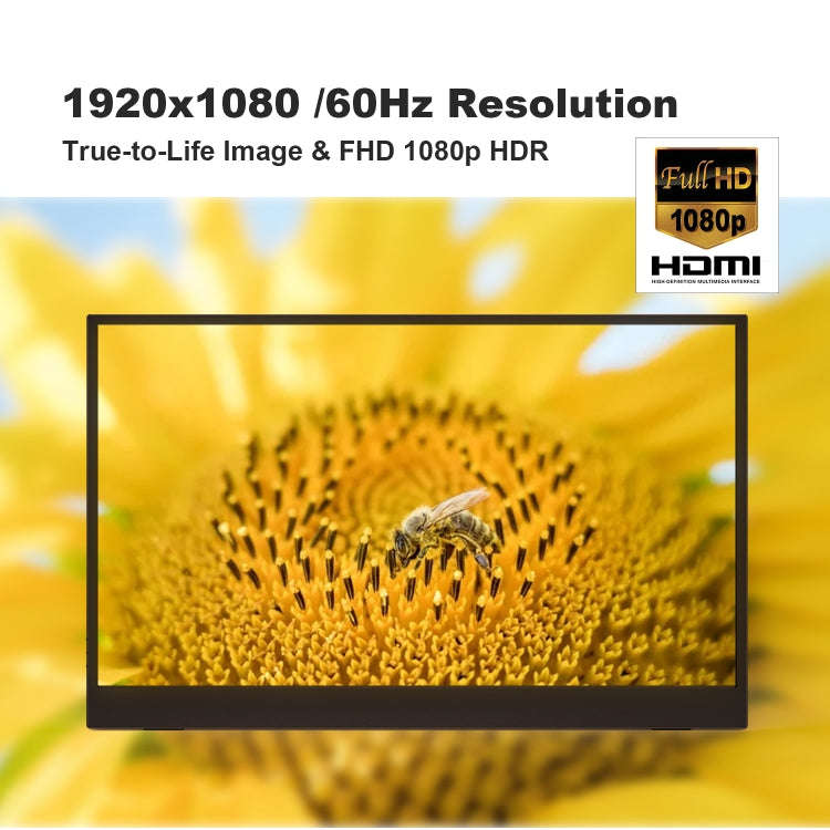 GXMO G156F 15.6 inch FHD 1920x1080P IPS Screen Portable Muti-platform Monitor(Black)