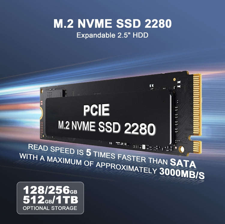 GXMO GX55 Windows 11 Intel N5105 Mini PC NVME SSD WiFi Mini Desktop Computer, Specification:16GB+...