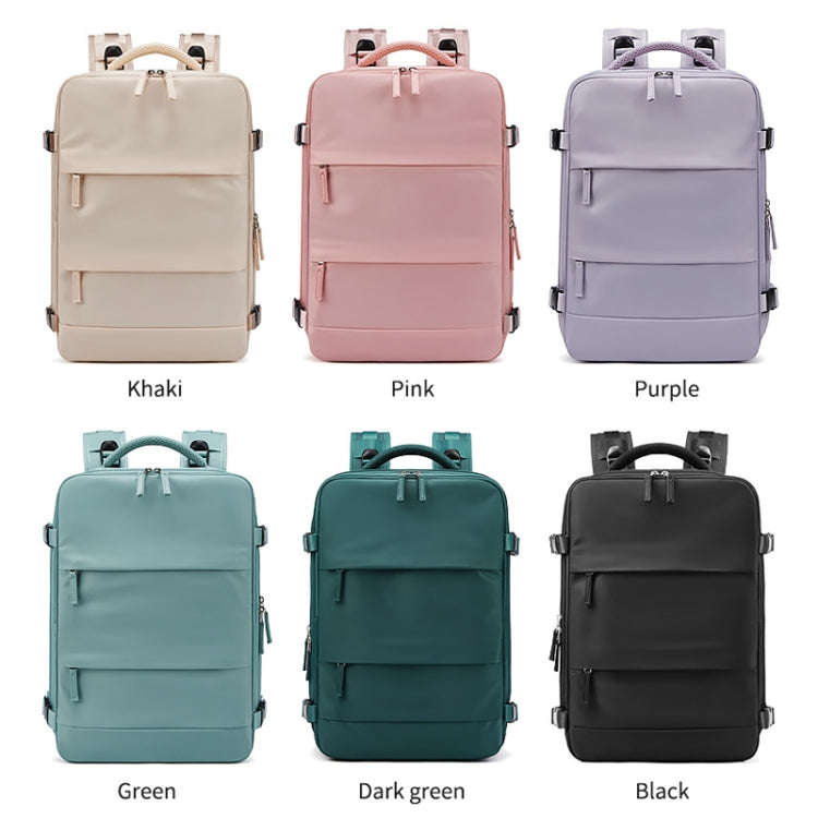 Outdoor Travel Large Capacity Shoulders Bag Laptop Backpack(Dark Green)