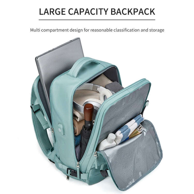 Outdoor Travel Large Capacity Shoulders Bag Laptop Backpack(Dark Green)