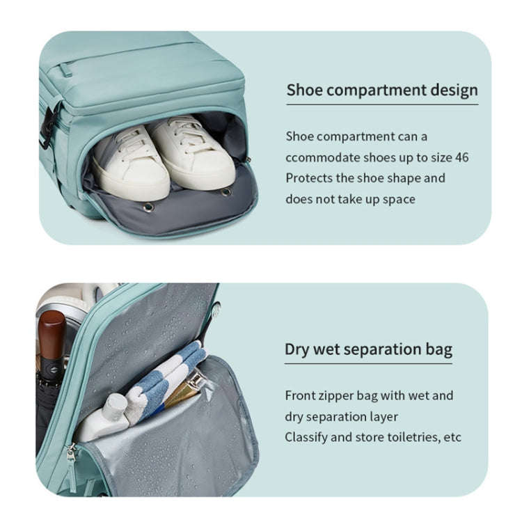 Outdoor Travel Large Capacity Shoulders Bag Laptop Backpack(Dark Green)