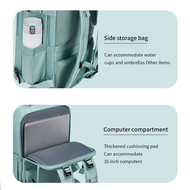 Outdoor Travel Large Capacity Shoulders Bag Laptop Backpack(Dark Green)