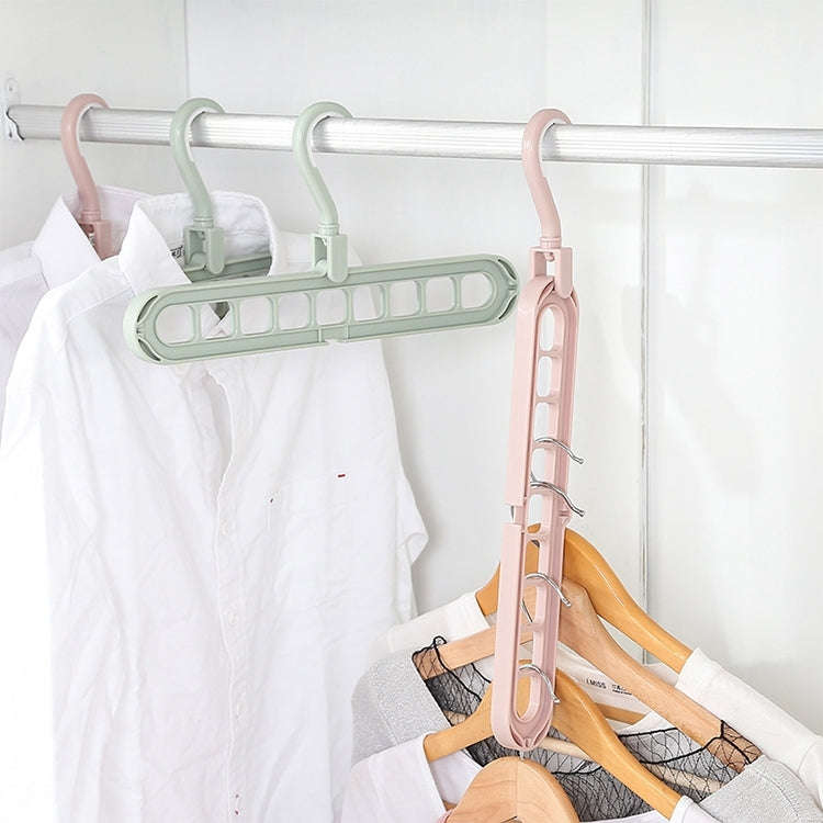 Multifunctional Magic Nine-hole Clothes Hanger Random Color