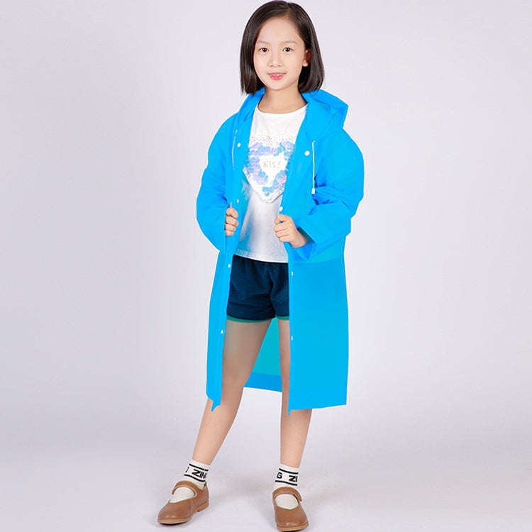 Non-disposable Frosted Thickened Children EVA Raincoat(Blue)