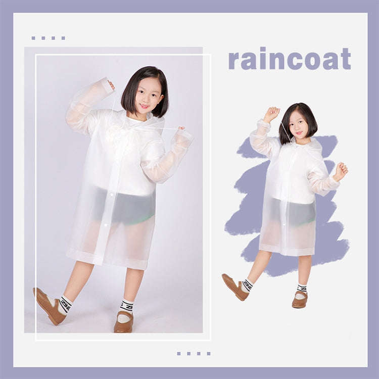 Non-disposable Frosted Thickened Children EVA Raincoat(Blue)