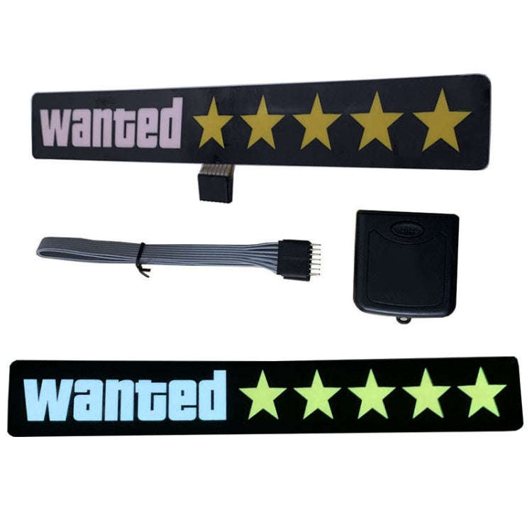 EL Luminous Car Stickers Cold Light Car Stickers Car Luminous Pattern Decoration(Wanted Yellow)