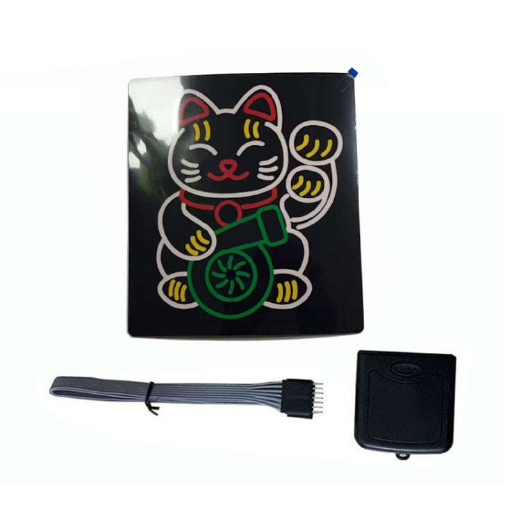 EL Luminous Car Stickers Cold Light Car Stickers Car Luminous Pattern Decoration(Cat)