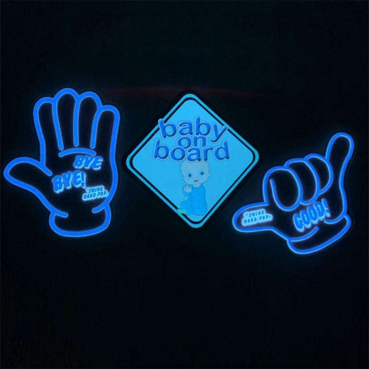 EL Luminous Car Stickers Cold Light Car Stickers Car Luminous Pattern Decoration(Cat)