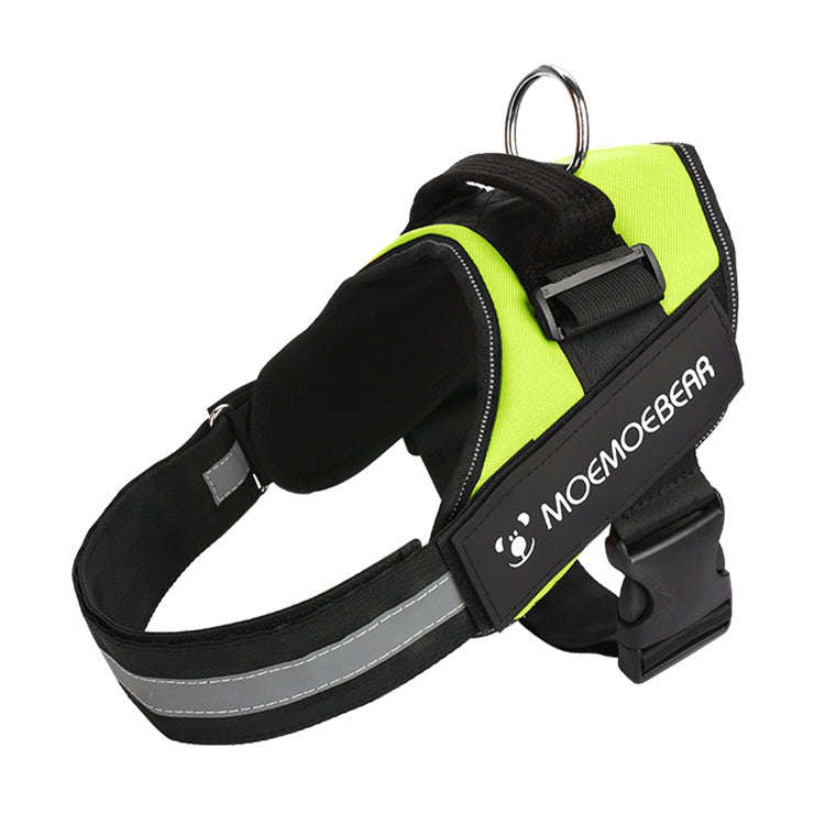 Pet Dog Anti Sprint Oxford Cloth K9 Chest Strap Traction Rope Strap, Size:M for 13-23kg(Green)