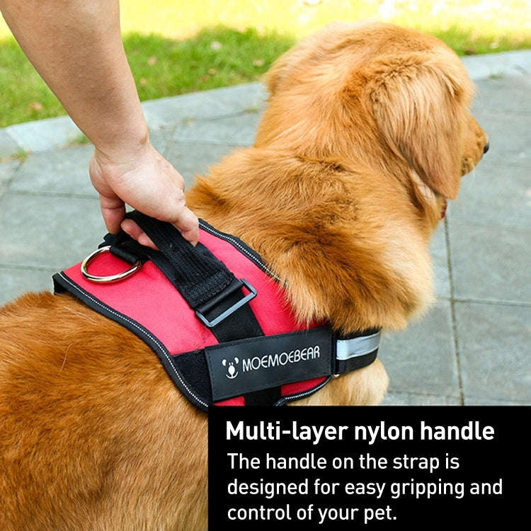 Pet Dog Anti Sprint Oxford Cloth K9 Chest Strap Traction Rope Strap, Size:S for 6-14kg(Black)