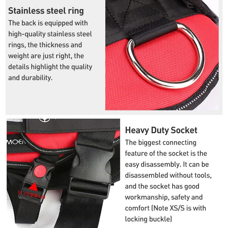 Pet Dog Anti Sprint Oxford Cloth K9 Chest Strap Traction Rope Strap, Size:S for 6-14kg(Black)