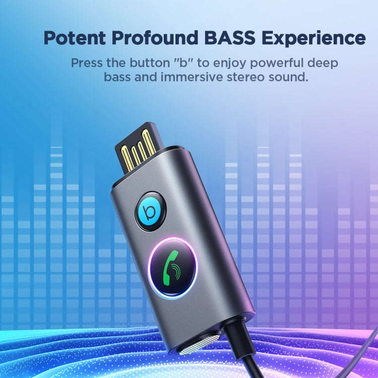 JOYROOM JR-CB7 Car-B Series Car Bluetooth 5.3 Wireless Receiver AUX Adapter Support TF Card(Dark ...