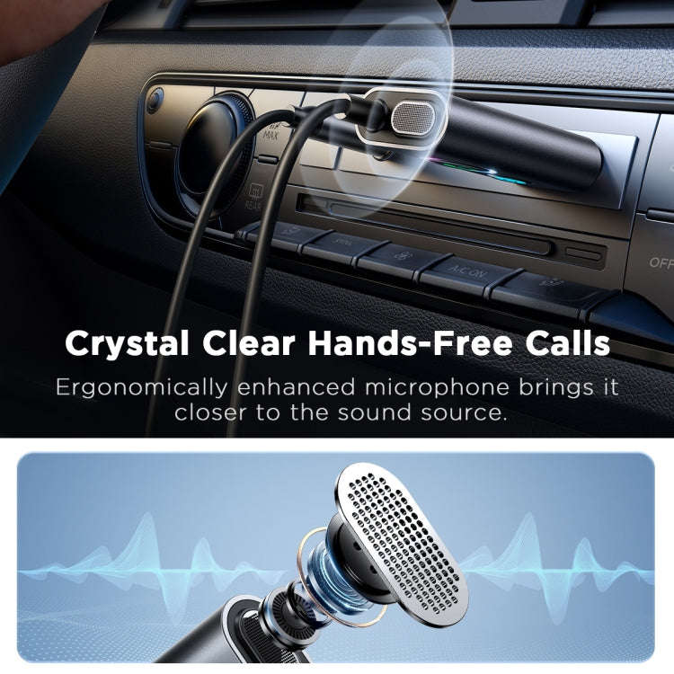 JOYROOM JR-CB7 Car-B Series Car Bluetooth 5.3 Wireless Receiver AUX Adapter Support TF Card(Dark ...