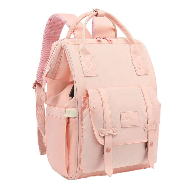 Multifunctional Mommy Bag Large Capacity Outgoing Baby Care Backpack(Pink)