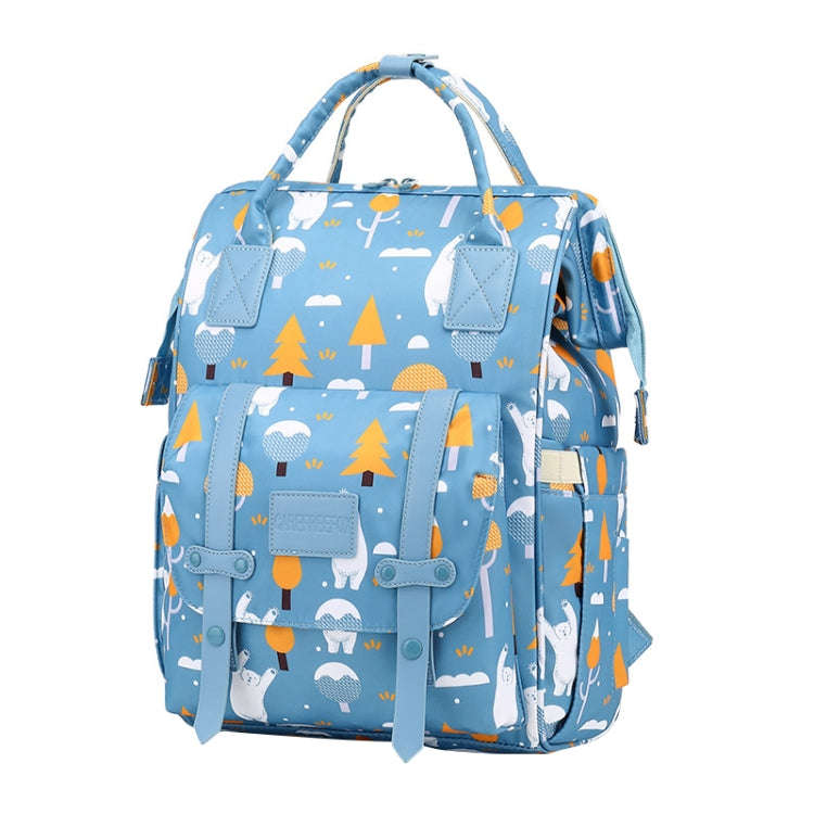 Multifunctional Mommy Bag Large Capacity Outgoing Baby Care Backpack(Cartoon Bear)